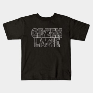 Green Lake Street Map Kids T-Shirt